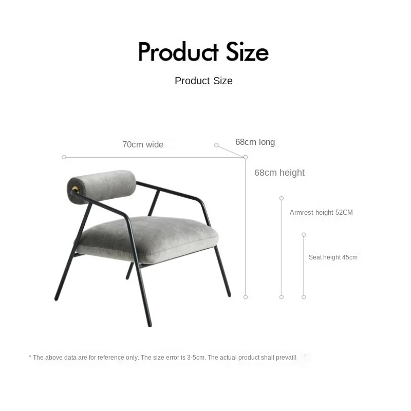 Minimalist Style Simple Italian Style Light Luxury Lazy Single Sofa Chair Post-Modern Creative Home Living Room Leisure Chair