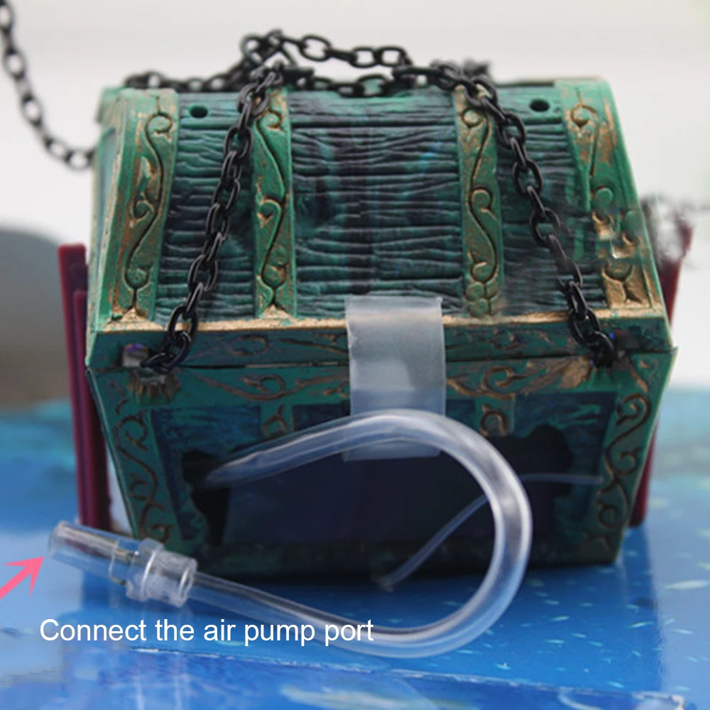 Fish Tank Decorations Treasure Chest Treasure Hunter Aquarium Decoration Accessories Diver Action Figure Ornament