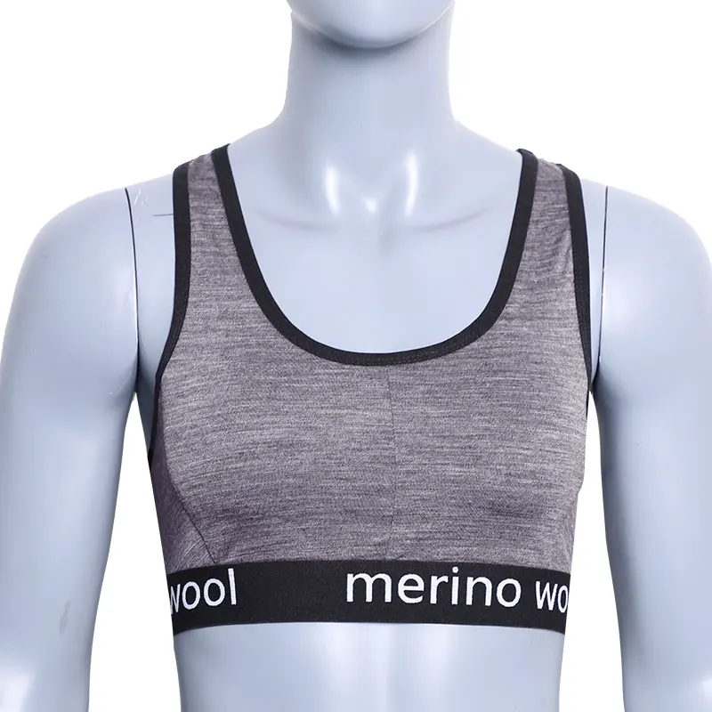 Women Merino Wool Tank Top Merino Wool Sports Bra Padded High Impact  Support Crop Tops Yoga Gym Workout Running Fitness Moisture