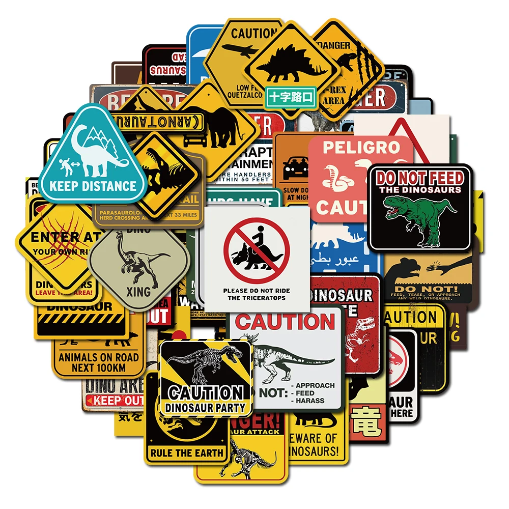

10/50PCS Jurassic World Signs Stickers Pack DIY Skateboard Diary Motorcycle Suitcase Stationery Decals Decor Phone Laptop Toys