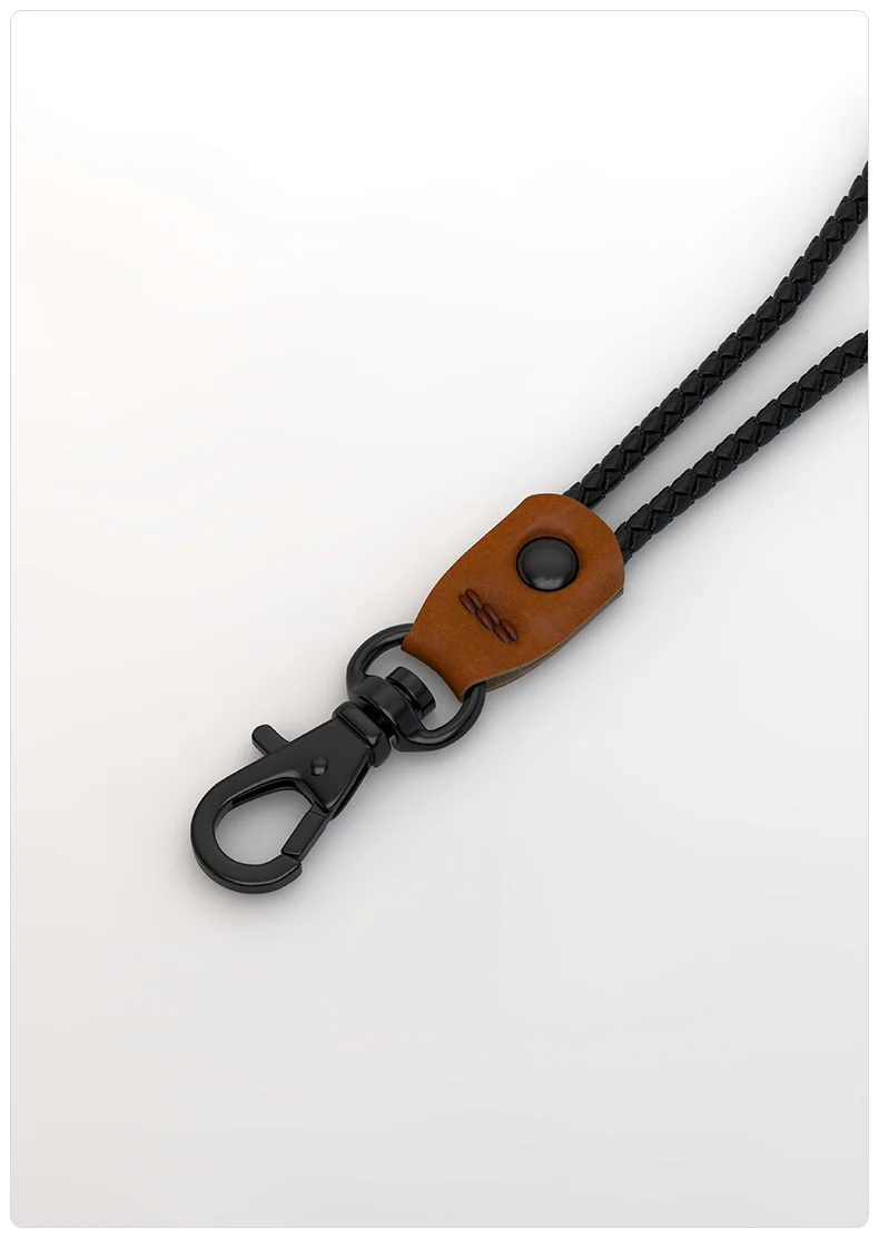 Echtes Leder Auto Schlüsselbund Schlüsselbund Multi-funktion Retro Seil Schlüssel Kette Halter Authentische Lammfell Telefon Lanyard Schlüssel Ring M10 – Detail 5