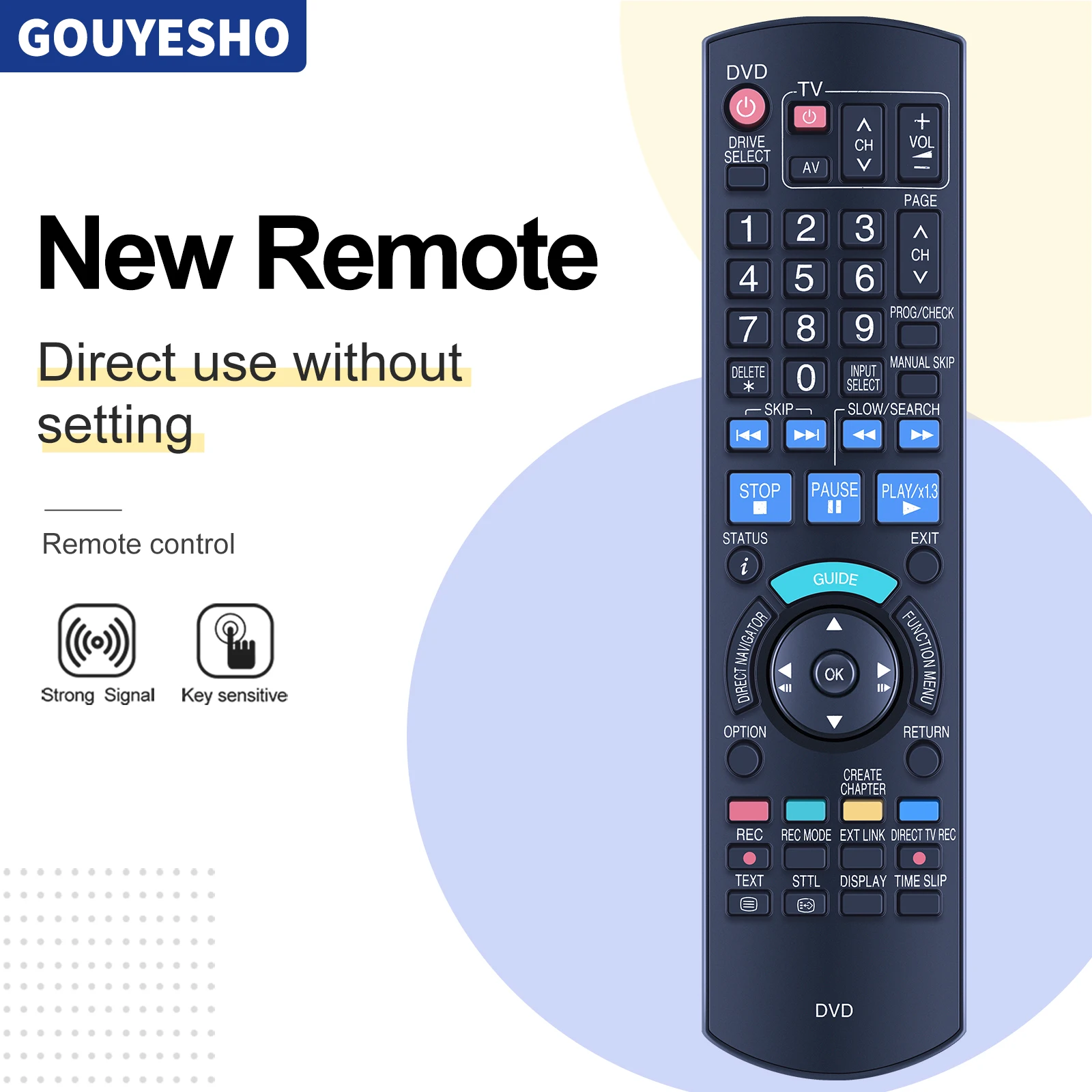 Telecomando Muslimex Per Registratore Dvd Panasonic Dmr-Eh768 Dmr-Ex768