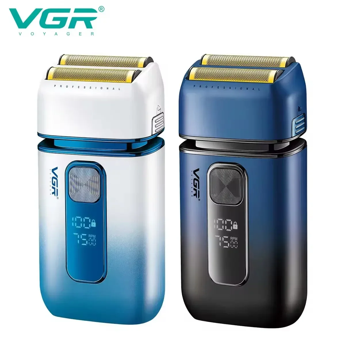 VGR Electric Shaver Professional Shaving Machine Rechargeable Beard Trimmer Waterproof Razor Reciprocating Shaver for Men V-362