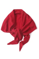 100%Wool Knitted Large Triangle Shawls Scarf Women Autumn Winter Soft Warm Soft Elegant Cape Poncho Multi-functional Pashmina - Image 3