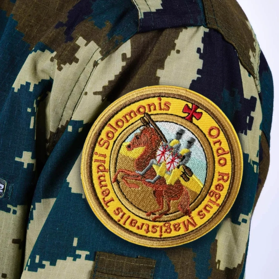 TEMPLAR KNIGHTS Taktisches Moralabzeichen, militärisches dekoratives Armband, bestickte Hakenschlaufen-Patches, Rucksack-Aufkleber für Kleidung