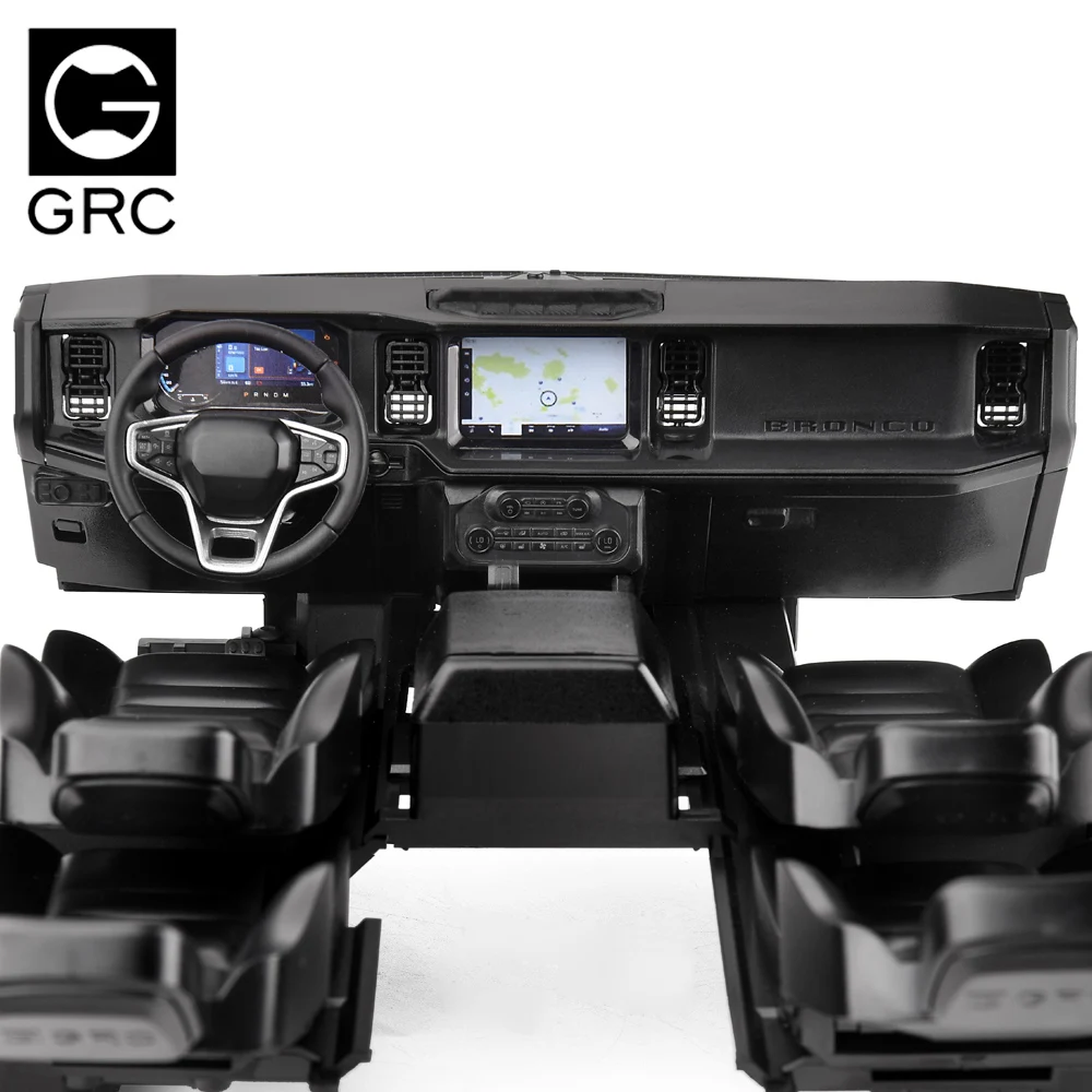 2021 인테리어 대시보드 시뮬레이션 중앙 제어 시트 수정 부품, G175g, 1/10 RC 크롤러 자동차 트랙스/as Trx4 브롱코
