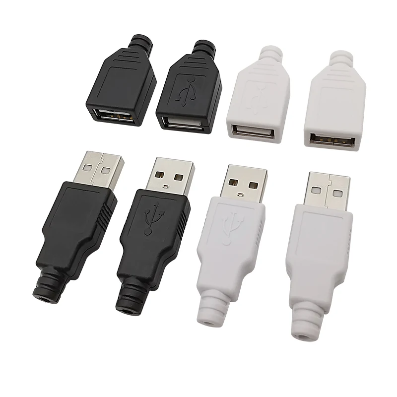 10x mini presa USB 2.0 femmina da saldare - connettore per circuito