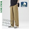 2025 Spring New 100% Cotton Cargo Straight Pants for Men Clothing Solid Color Men Trousers YL906 1