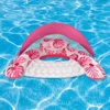 Pool Floats Adult with Adjustable Canopy Inflatable Chair Float With Cup Holder Headrest for Summer Beach Swimming Pool Party 4