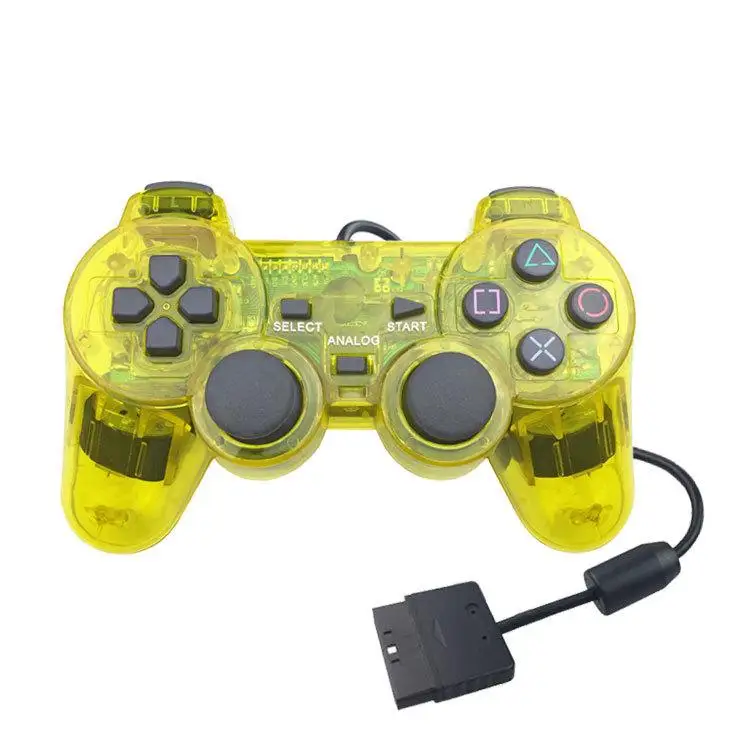 For Playstation 2 Console Game Controller Double Vibration Digital Joypad Wired Connection Gamepad Anti-sweat Anti-slip Joystick 