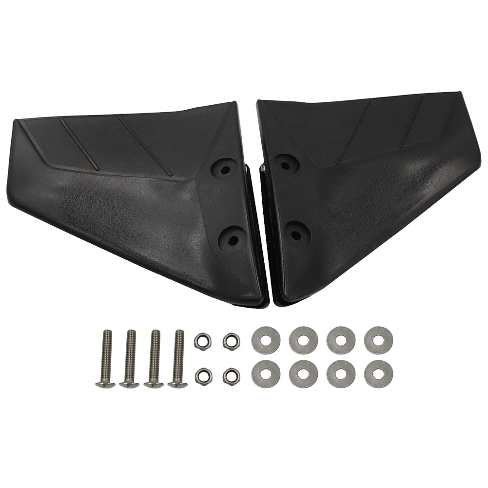 Hydrofoil Stabilizer Black Boat Motor Stabilizer with Bolt Nut Dual Fin Outboards ABS Plastic Wings for 4-50 HP Outboard