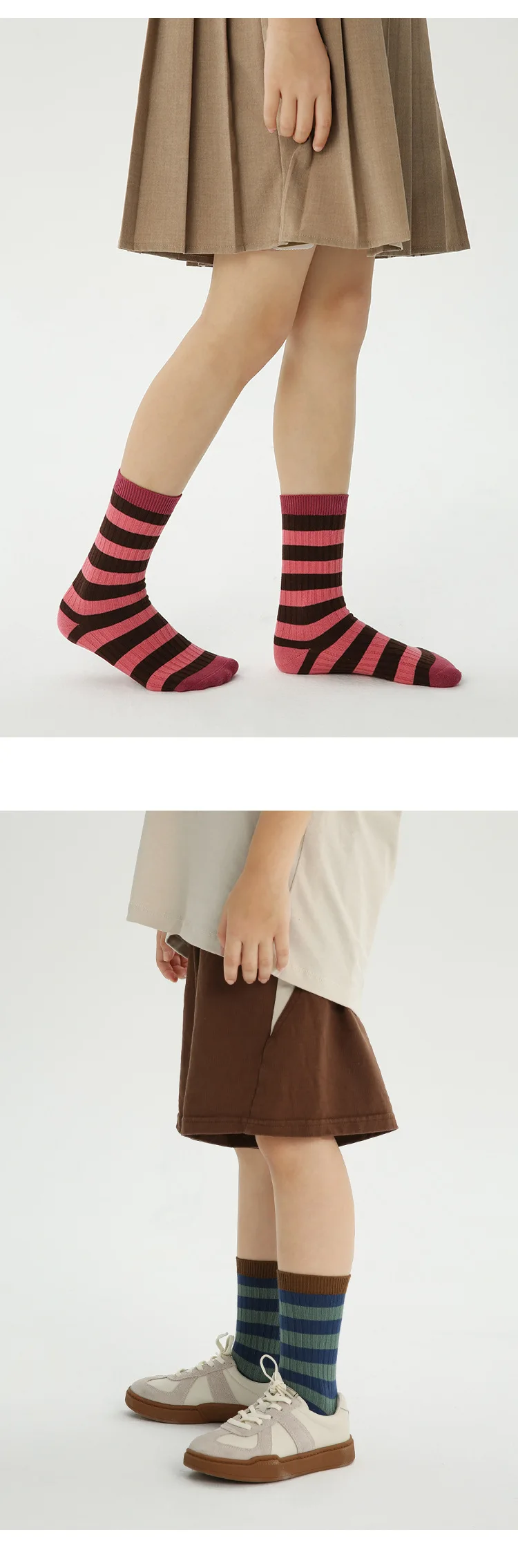 3-12T Jungen Mädchen Socken Frühling Herbst Mode Gestreifte Crew Socken Kinder Winter Wadensocken 4 Paar Erstklassige Qualitätsgarantie – Detail 7