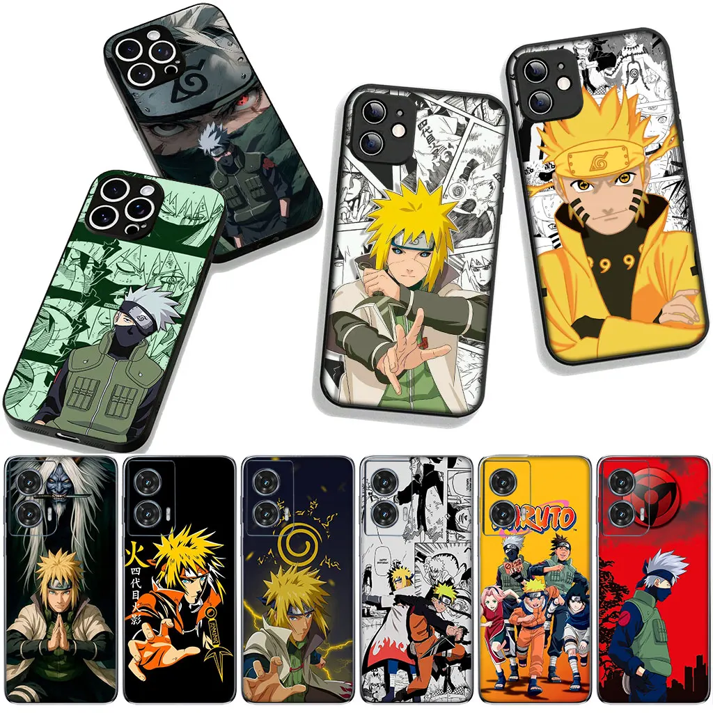 Naruto Themed Phone Case Featuring Namikaze Minato and Kakashi