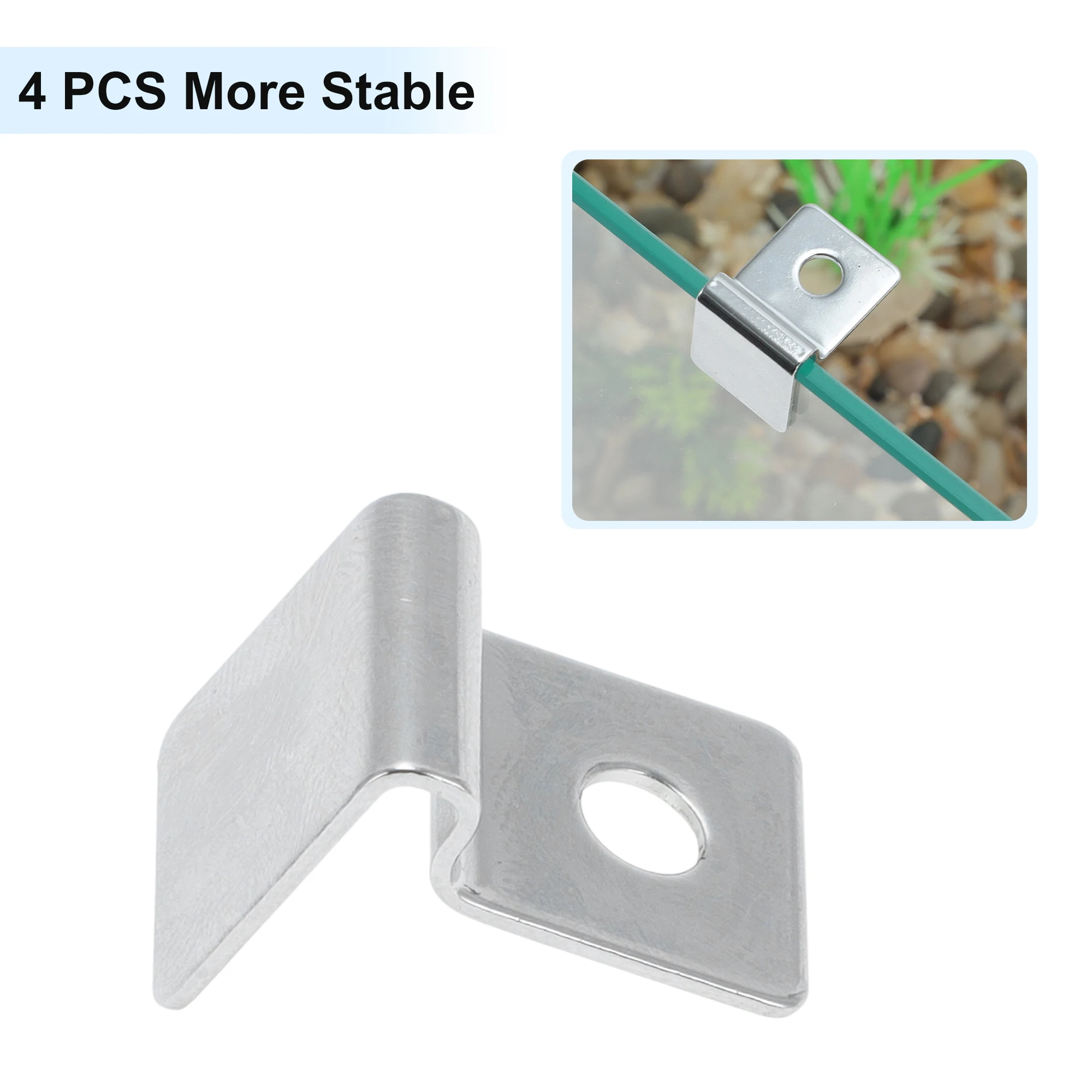 UXCELL Aquarium Lid Clips 3/4/5/6/8/10/12/15/19mm Stainless Steel Aquarium Tank Glass Cover Support Holders Accessories