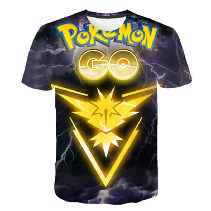 Fashion summer t-shirt kid's 2022 3D pokemon print kid's T-shirt breathable street style stitching print t-shirt kids size 4-14T christian t shirts