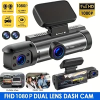 2 Lens Dash Camera WIth 32GB Memory Card 1080P for Car Touch Screen Video Recorder Rearview Mirror Dash Cam Front & Inner Camera - Image 2