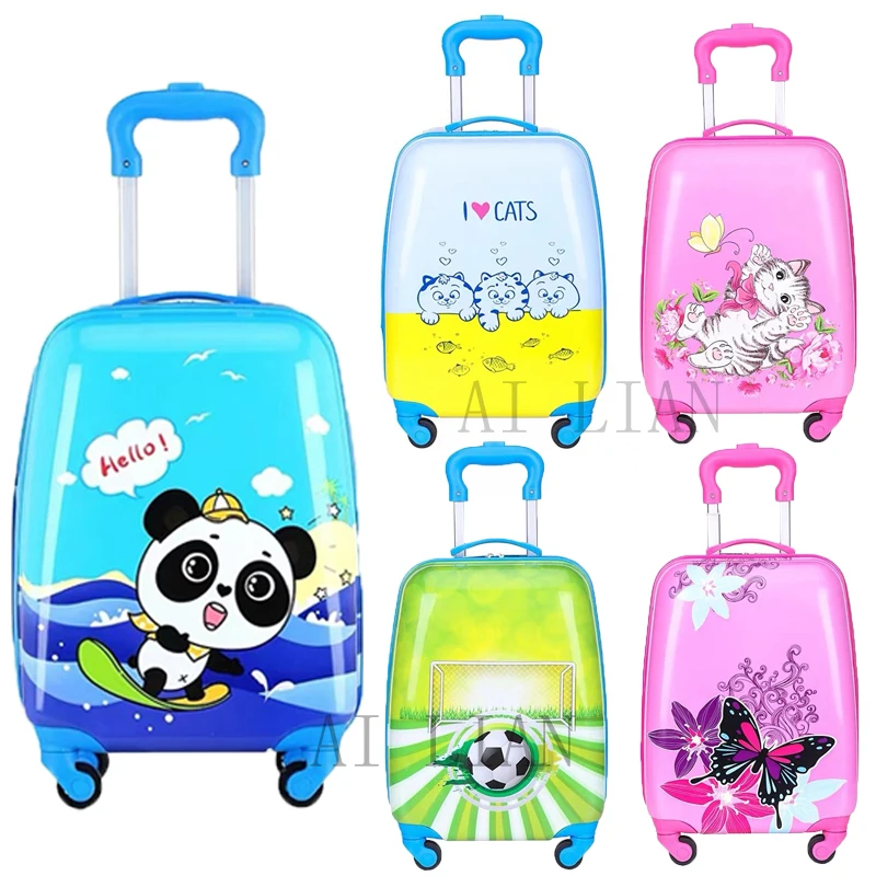 16''18 inch Kids travel rolling luggage carry on suitcase with wheels Cabin trolley luggage bag children Cartoon cute case