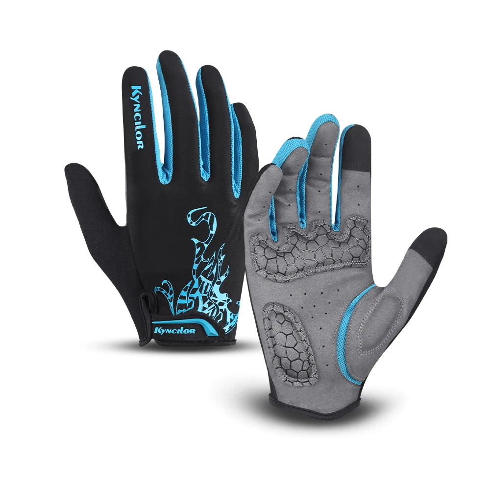 Shockproof Full-Finger Breathable Outdoor Cycling Gloves with Touchscreen Capability