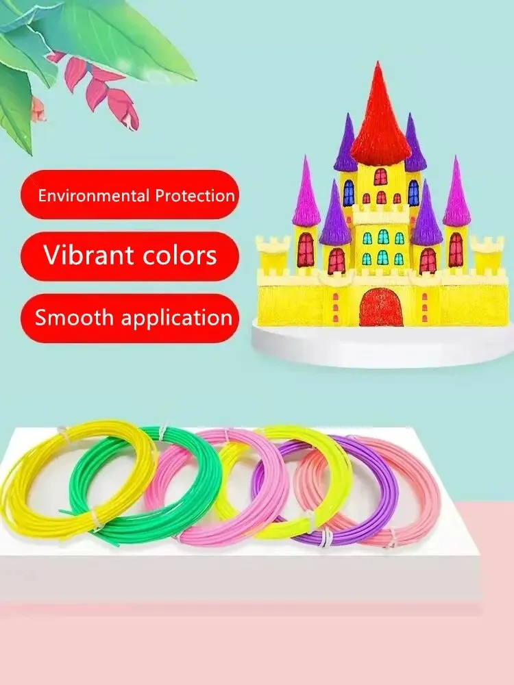 9M/25M/50M/100M PLA PCL 3D-Druck Stift Verbrauchsmaterialien Farbige Geruchlose Sicherheit Kunststoff Filament Durchmesser 1,75mm Für 3D-Druck Stift – Detail 4