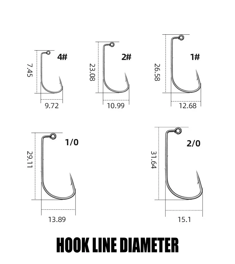 50 Stück 90-Grad-Jig-Fliegenhaken Größe 4 # 2 # 1 # 1/0 # 2/0 # Binden Sie starke Draht Salzwasser Süßwasser Angelhaken Aberdeen Jig Fishing – Detail 1