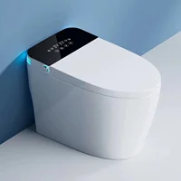 Smart Bidet Toilet with Heated Seat&Auto Flush,One-Piece Ceramic Automatic Toilet,Night Light,Warm Air Dryer,Foot Sensor Flush 1
