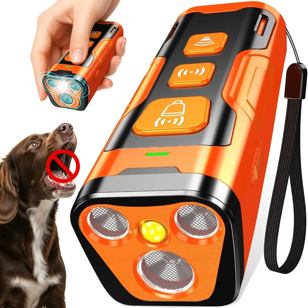 Dog Bark Deterrent Device, 6 Training Modes 23 FT Range Barks No More Indoors Outdoors Behavior Correct Safe&Humane Rechargeable 1