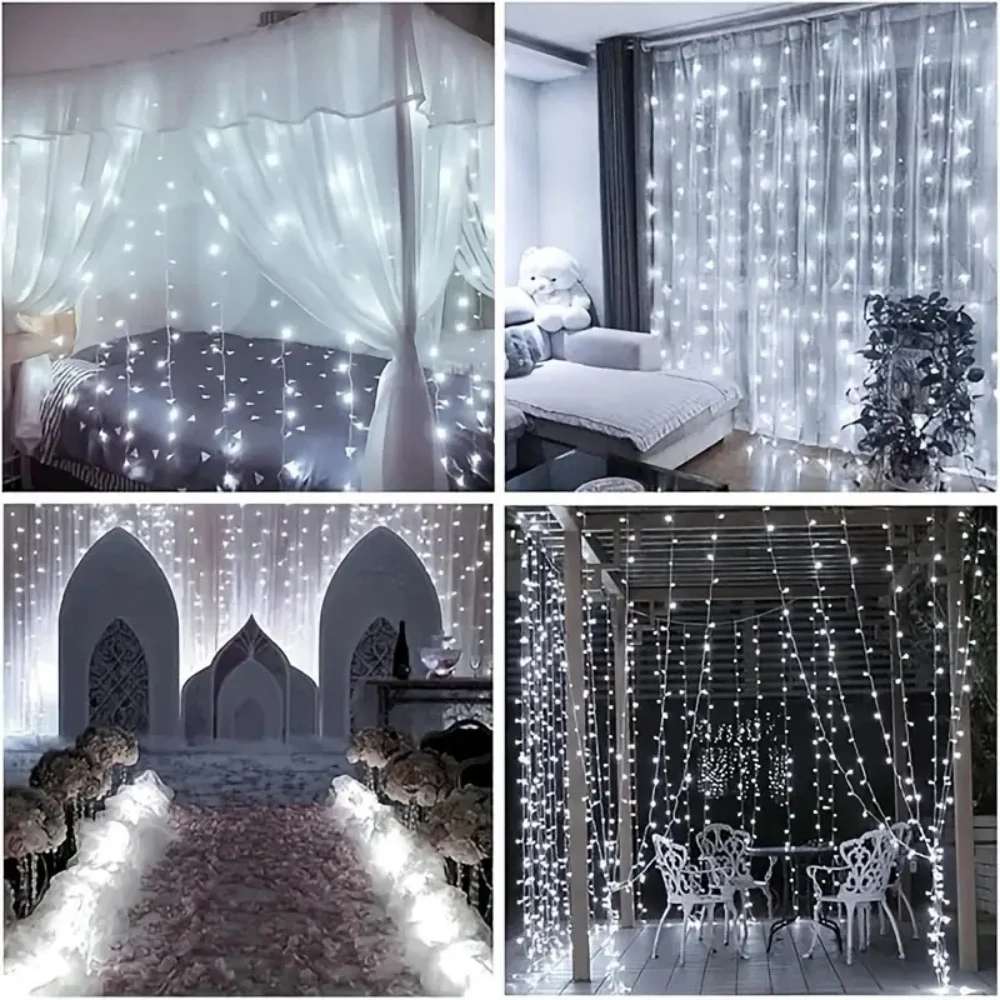 Luminous Curtain String Lights - Battery Operated Fairy Lights for Festive Home and Event Decor