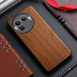 Bamboo Wood Pattern Back Cover for Realme GT2 Pro 5G (Yellow)