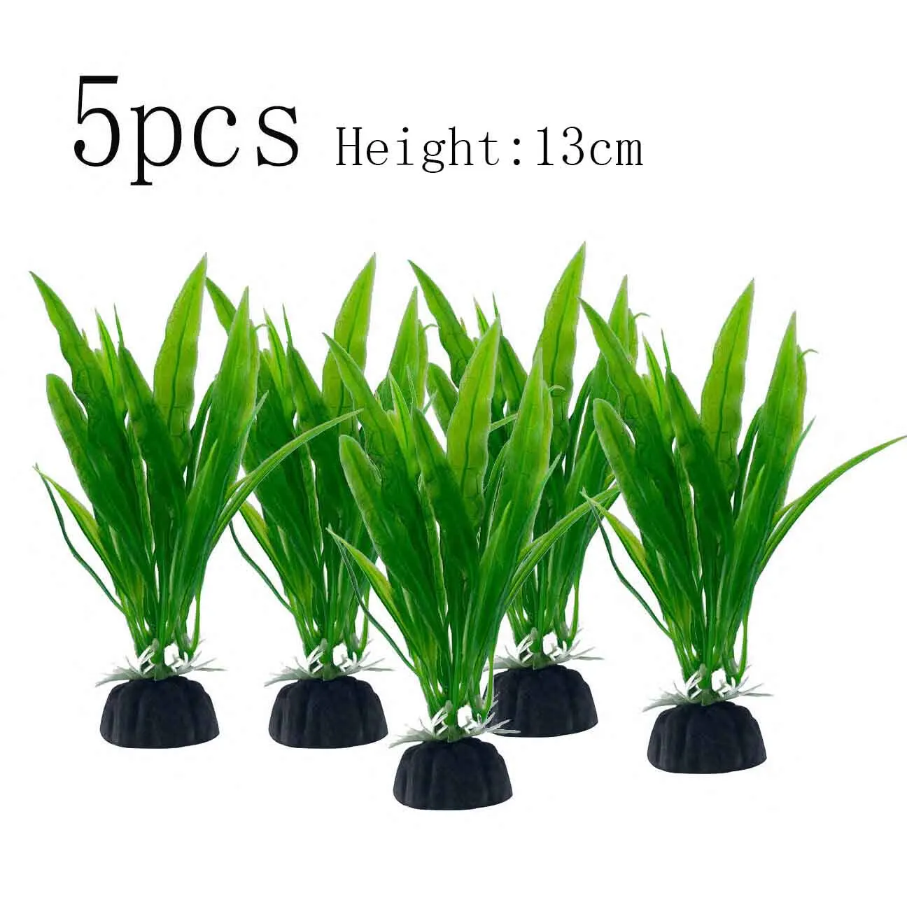 Vibrant Underwater Landscape Decoration - Green & Purple Aquatic Plants and Flowers