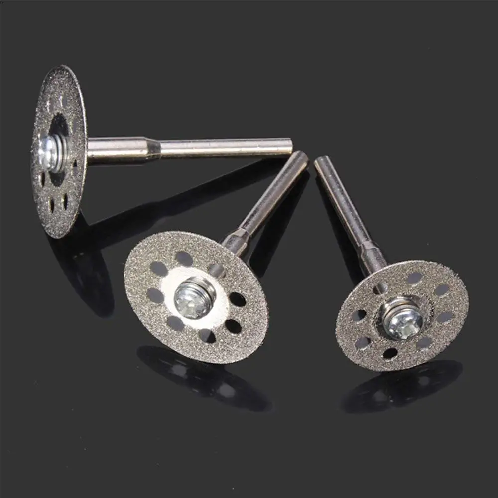 10 Lame Diamantate Per Utensili Rotanti - 30mm Con Mandrino 3mm, Per Taglio Di Pietra, Ceramica E Marmo - Foto 3