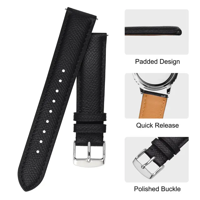 Bracelet Montre Cuir Huileux Pull-Up - Pour Homme Et Femme - Largeurs 18mm 20mm 22mm - Système Quick Release