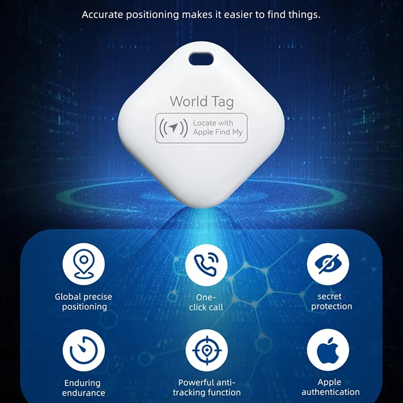 Mini GPS Tracker Smart Tag Compatible with iOS Find My APP for Car Pet Keys Wallet Suitcase iTag