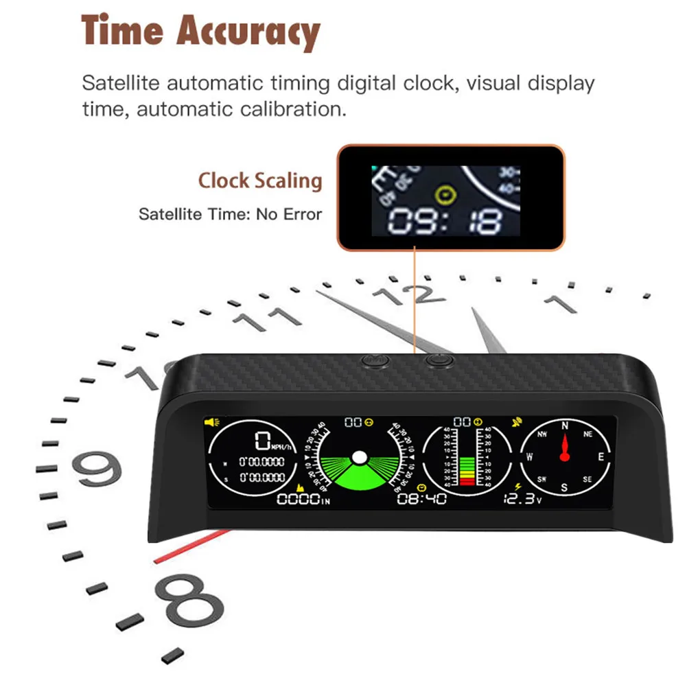 

Auto X90 Automotive Auto Digital GPS Speedometer HUD MPH KM/H Inclinometer 170x68x60mm Auto Electronics Headup Display