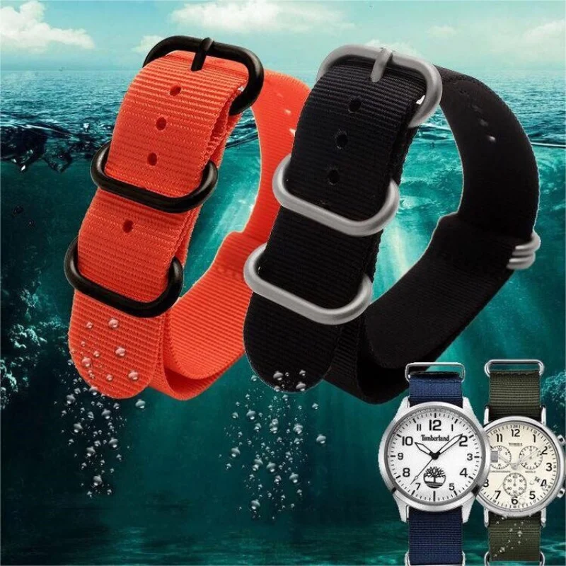 Premium Nylon Woven Canvas Watchband with Fine Steel Buckle – Universal Fit Watch Strap