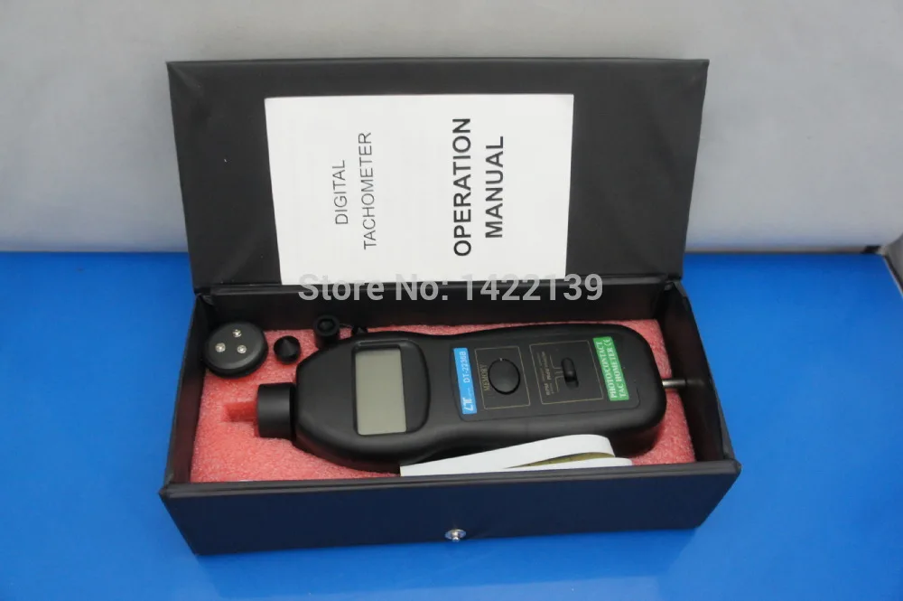 DT-2236B 2-in-1 Digital Laser & Contact Tachometer | LCD RPM Meter 2.5–99,999 RPM Automatic Speed Tester detail image 1