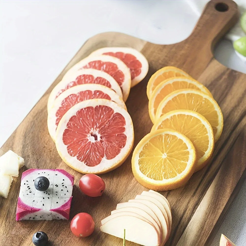 Premium Acacia Wood Cutting Board with Handle - Ultra-Thick, Durable, and Easy-Clean