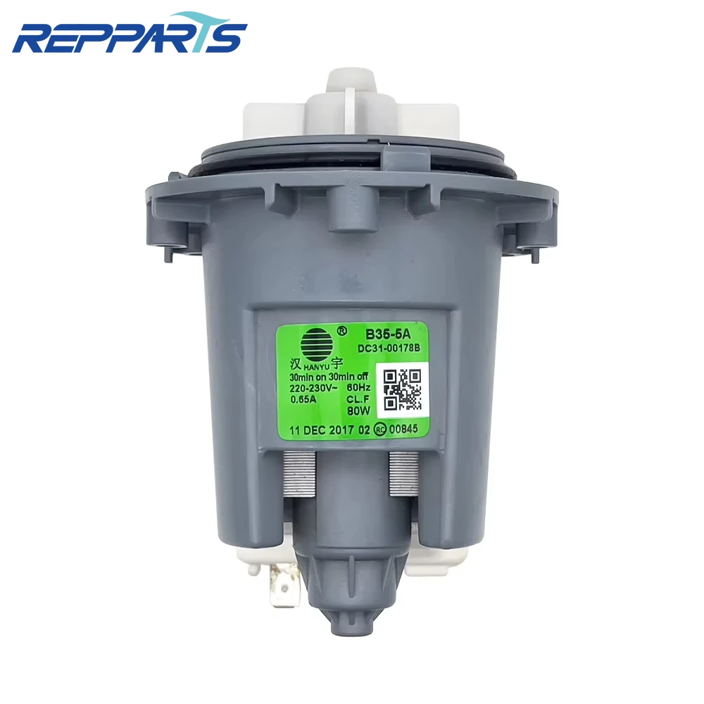 New B35-5A 220V 60Hz 80W DC31-00178B Drain Pump Motor For Samsung Washing Machine Washer Parts