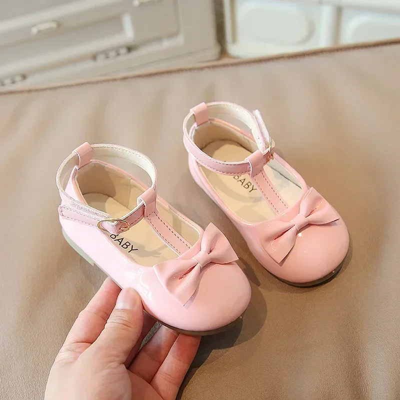 Girl Leather Shoes Spring New Korean Princess Shoe Fashion Simple Baby Shoes Soft Sole Baby Walking Shoe Kids Shoe Zapatos Niña 2
