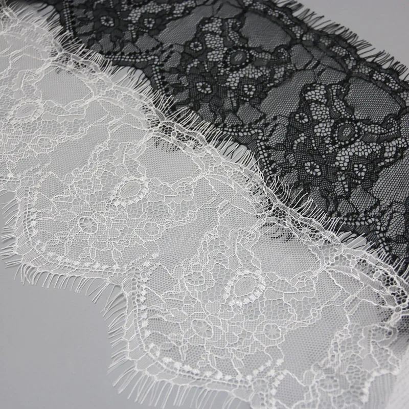 (3 meters/roll) 140mm White Black Lace Fabric Webbing Clothing Accessories Lace Material Handmade DIY Ribbon