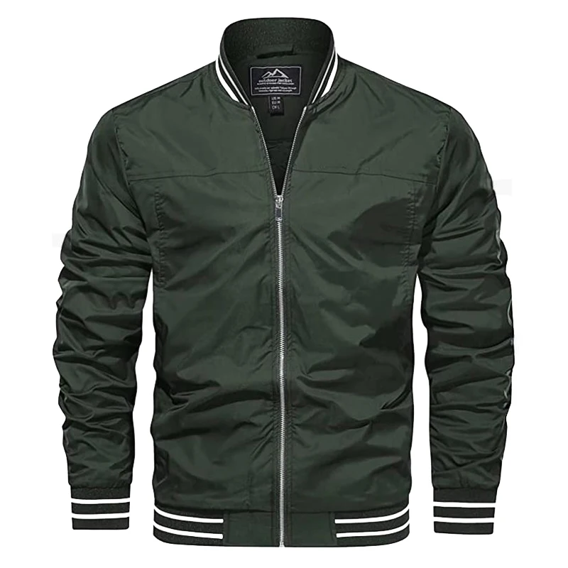 Primavera autunno Bomber da uomo giacche capispalla Casual giacca a vento cappotti da pilota uomo sport Golfwear giacche da Baseball abbigliamento 3