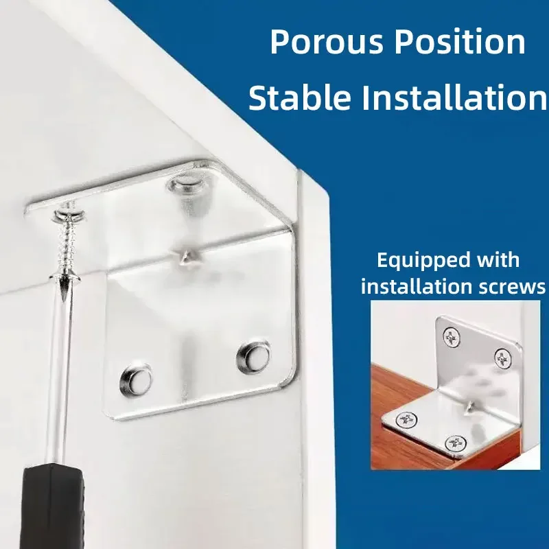 20PCS Detachable Corner Bracket 90 Degree Right Angle Fixed Bracket for Wood Furniture Bedframe Cabinet Accessories stainless steel angle bracket angled furniture hardware furniture hardware angle connector angle bracket
