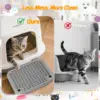 Self-Cleaning Litter Box Step–Removable Top, Waterproof & Non-Slip Kitty Litter Catcher Tray, Cat Litter Box Mat Easy to Clean 5