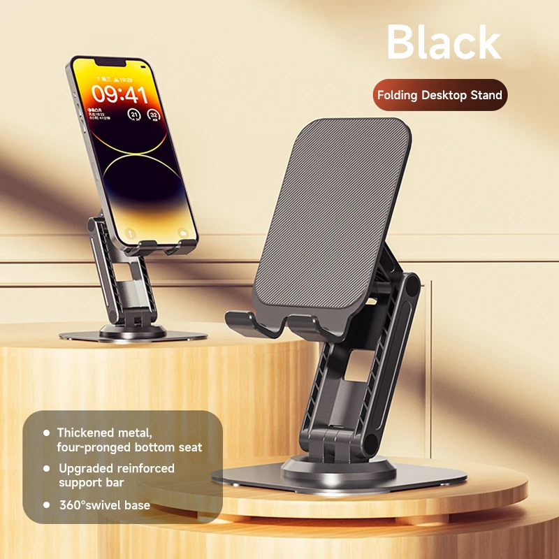 Support de tablette pliable en métal, support de bureau pour téléphone portable, pour iPad, iPhone, Samsung, support de bureau réglable pour Smartphone