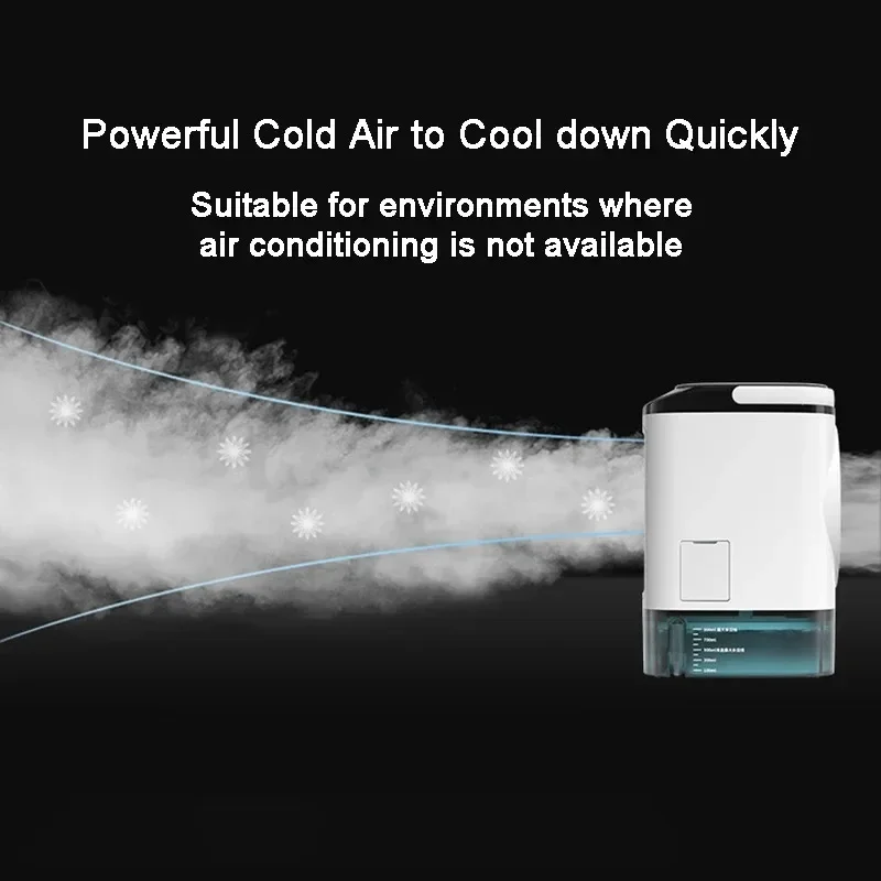 Portable Home Air Conditioner Desk Fan with Dual Ultrasonic Atomization