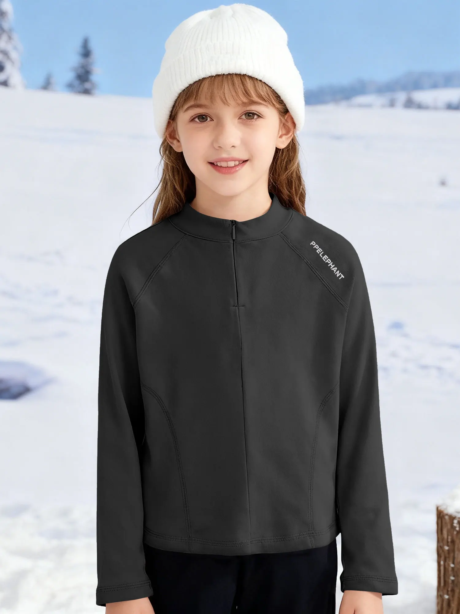 Girls Thermal Tops Kid Pullover Long Sleeve Solid Color T-Shirt Undershirt Base Layer Child Yoga Pilates Workout Running Clothes 25 Sc7a87f9620a34e5f9d100d7986715feeO