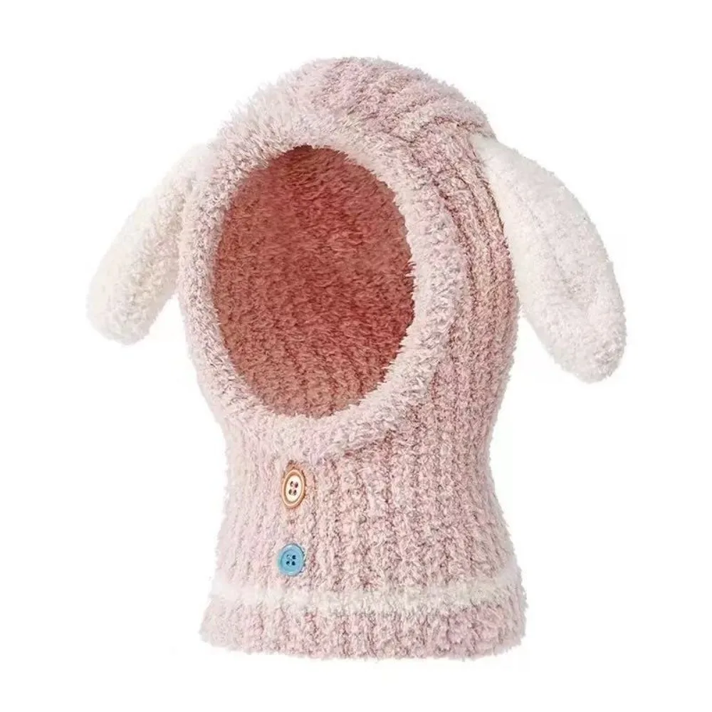 New Cute Cartoon Ear Protection Cap Cold Proof Windproof Hat Scarf One-Piece Keep Warm Pullover Hat