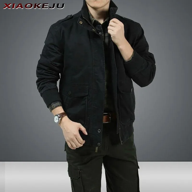 Men's Autumn Clothing Men Parka Clothes Work Wear Male Winter Coat Trekking Mountaineering Retro Heavy Bomber Sportsfor