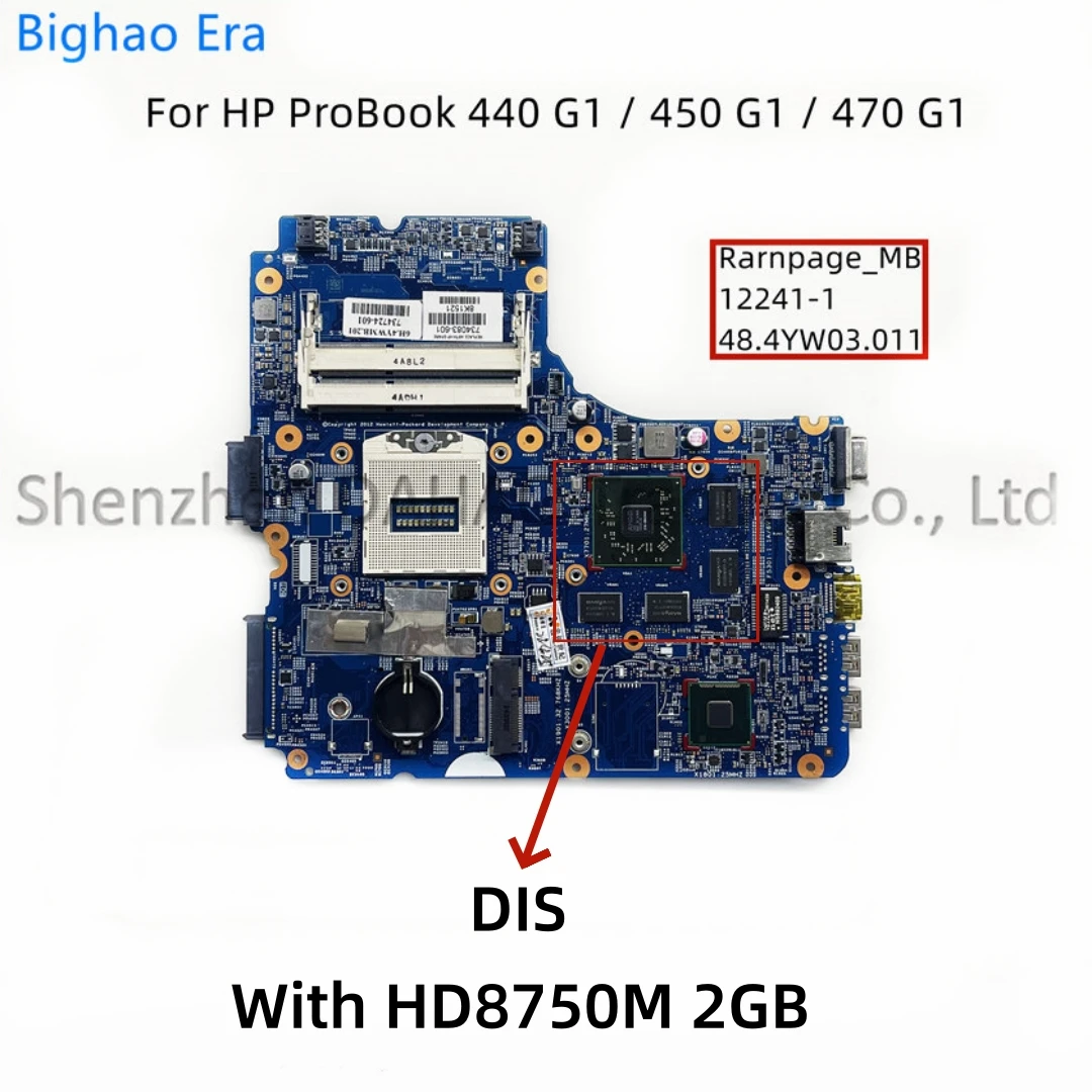 Placa-mãe do Portátil para hp Probook 122411 Hd8750m 1gb 2gb Gpu 734085001 734083501 734084601 hp 450 g1 470 g1 - Imagem 5
