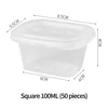 50PCS With Lids Kitchen Organizer Disposable Sauce Pot Food Small Sauce Container Boxes Plastic Clear Chutney Chili Sauce 5