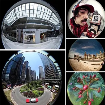 Obiettivo Fish Eye 3 in 1 grandangolare Macro Smartphone Obiettivo Fisheye Zoom per Iphone universale Samsung Xiaomi Obiettivo della fotocamera del telefono cellulare
